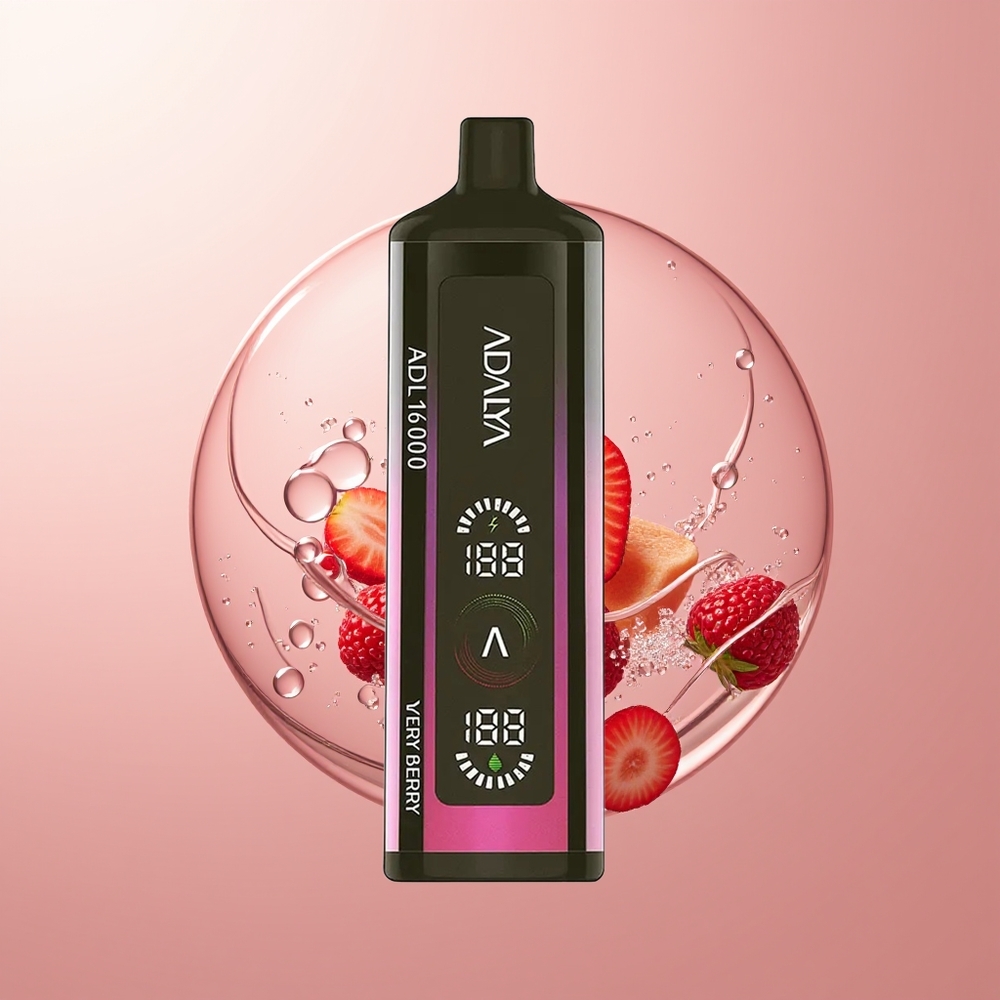 Very Berry Adalya ADL 16000 Puffs Digital Screen
