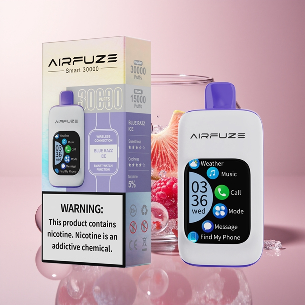 Blue Razz Ice AirFuze Smart 30000 Puffs Disposable Vape 5% Nicotine