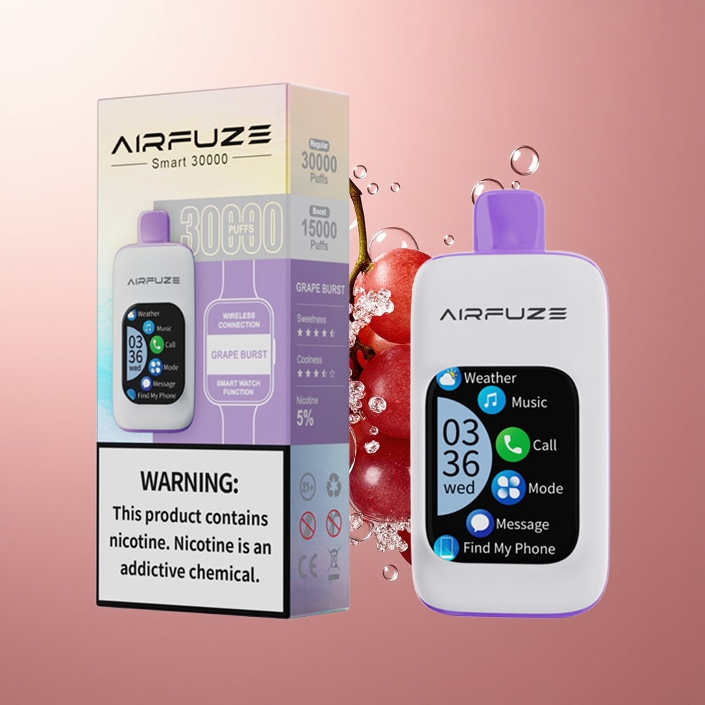 Grape Burst AirFuze Smart 30000 Puffs Disposable Vape with Touch Screen