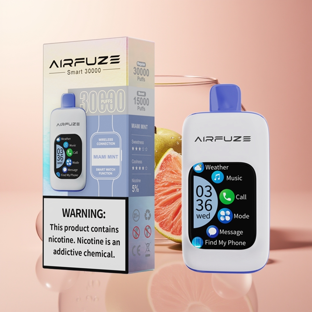 Miami Mint AirFuze Smart 30000 Puffs Disposable Vape 5% Nicotine