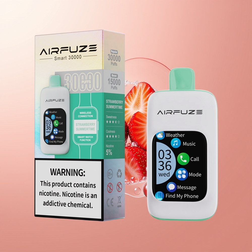 Strawberry Summertime AirFuze Smart 30000 Puffs Disposable Vape 5%
