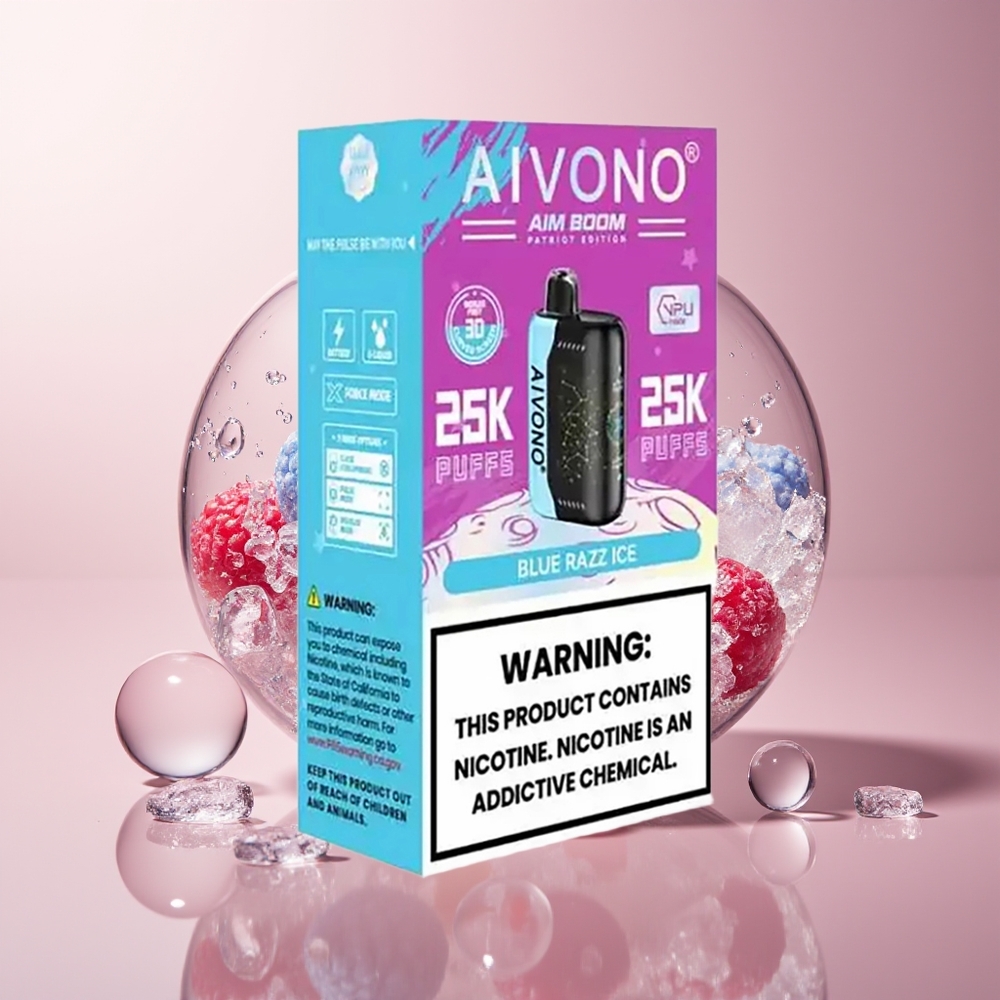 Blue Razz Ice Aivono Aim Boom 25000 Puffs 650mAh Disposable Vape