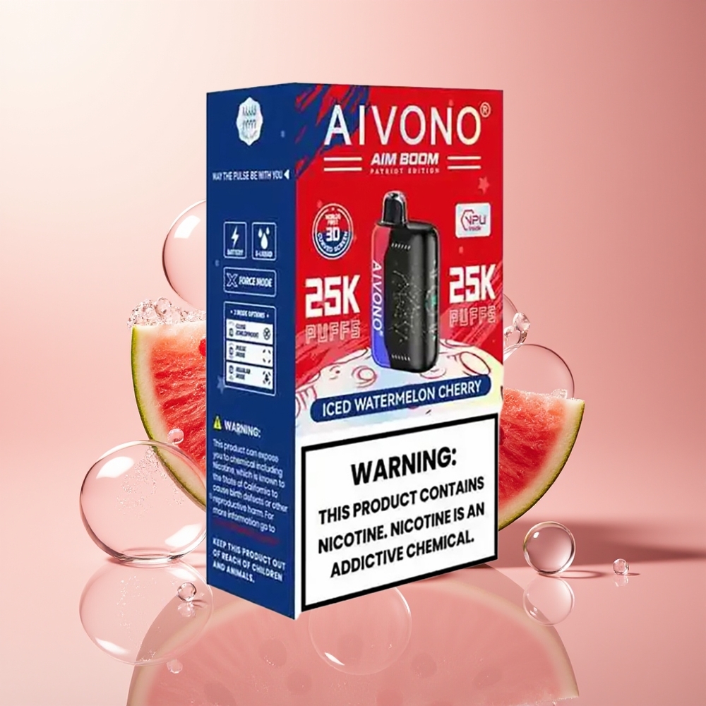 Iced Watermelon Cherry Aivono Aim Boom 25000 Puffs Type-C Charging