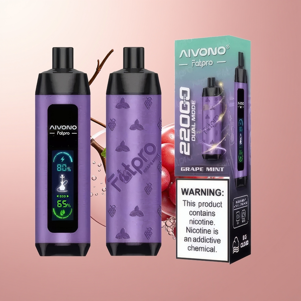 Grape Mint Aivono Aim Fatpro 22000 Puffs Rechargeable