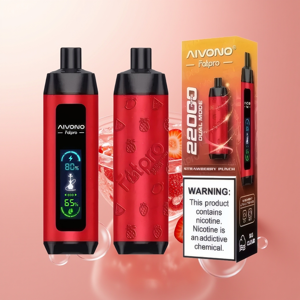Strawberry Punch Aivono Aim Fatpro 22000 Puffs Rechargeable