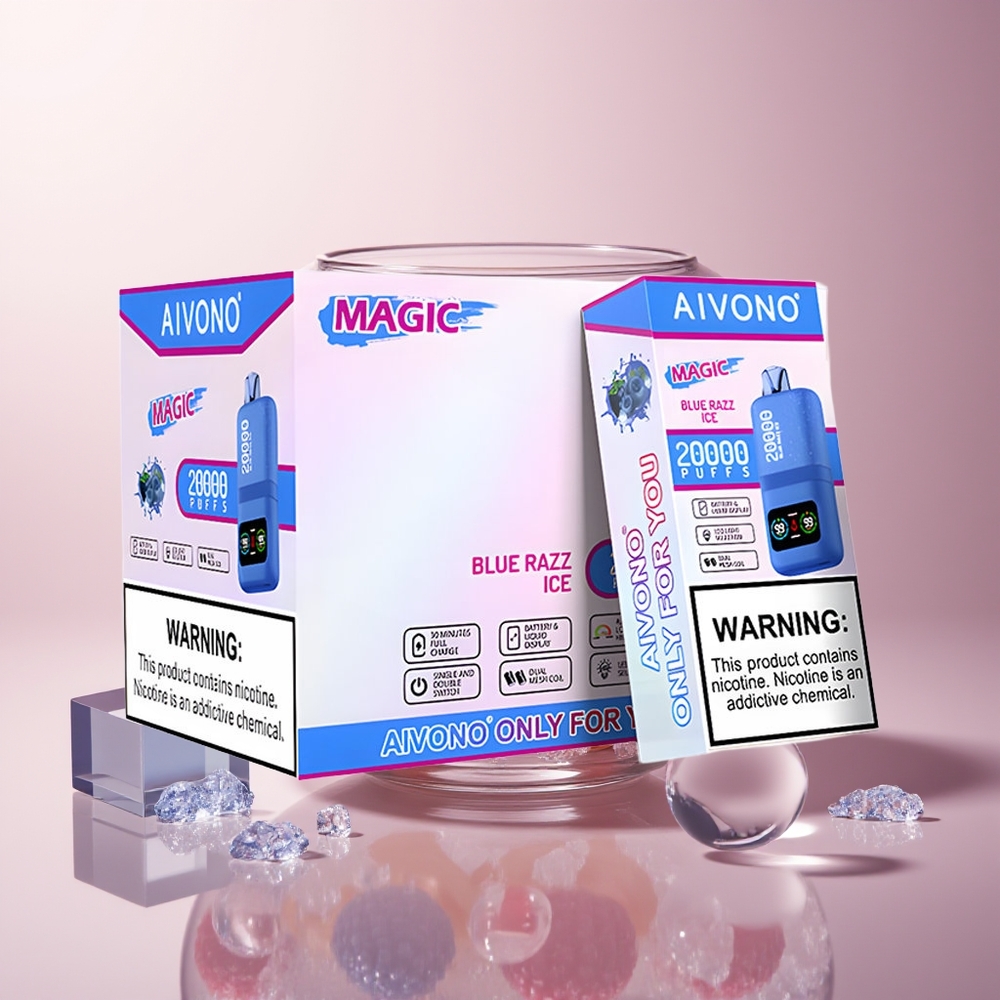 Blue Razz Ice Aivono Aim Magic 20000 Puffs Dual Mesh Disposable Vape
