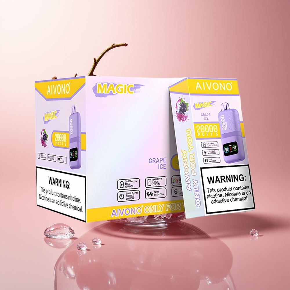 Grape Ice Aivono Aim Magic 20000 Puffs Disposable Vape LCD Display