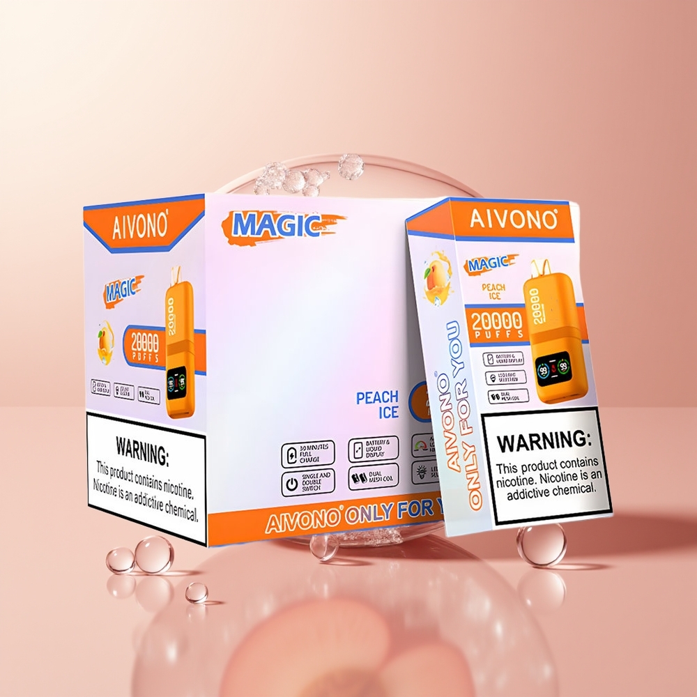 Peach Ice Aivono Aim Magic 20000 Puffs Dual Mesh Disposable Vape