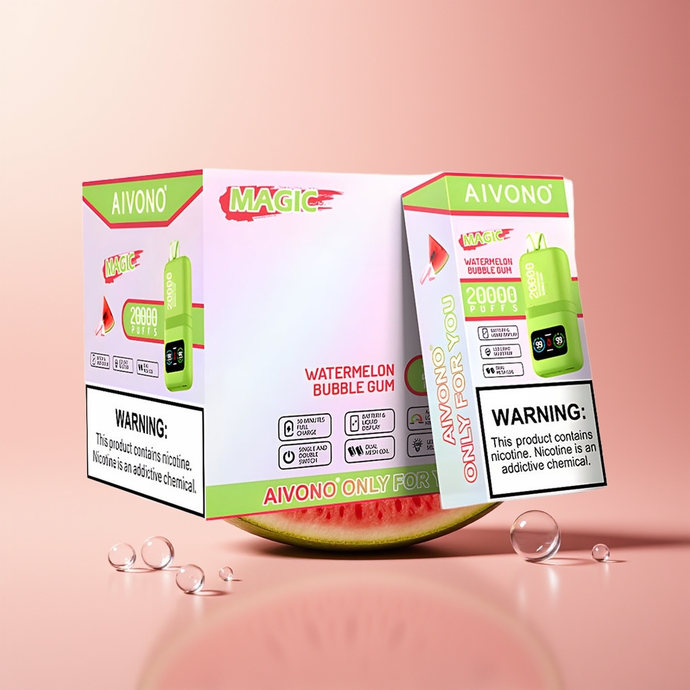 Watermelon Bubble Gum Aivono Aim Magic 20000 Puffs LCD Display Disposable Vape