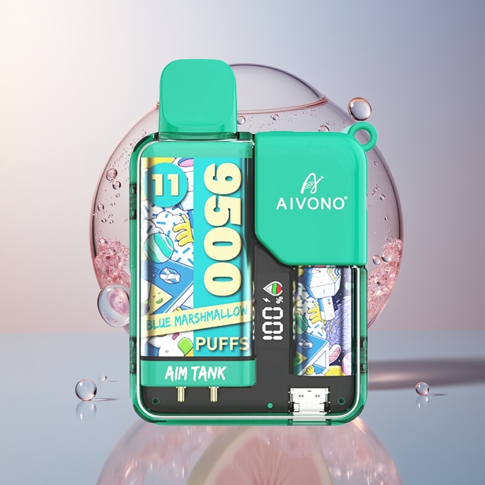 Blue Marshmallow Aivono Aim Tank 9500 Puffs LCD Display