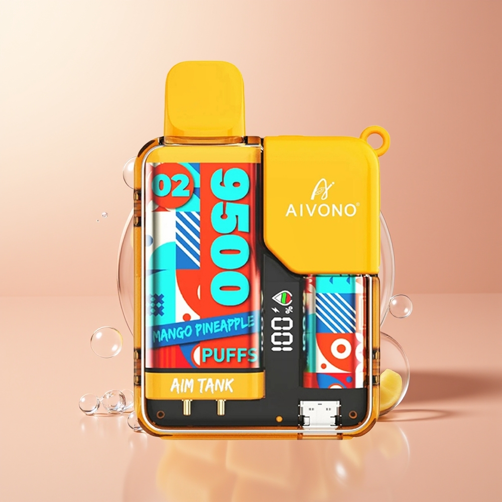 Mango Pineapple Aivono Aim Tank 9500 Puffs LCD Display