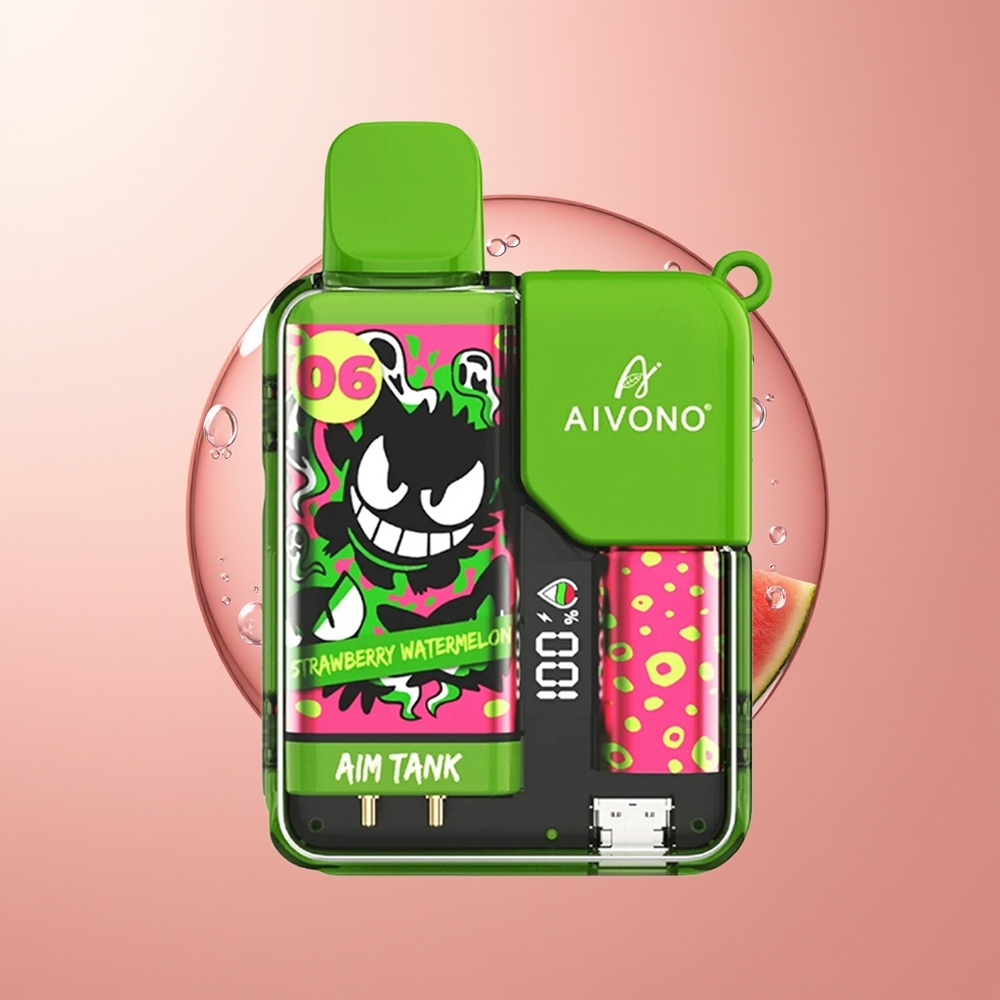 Strawberry Watermelon Aivono Aim Tank 9500 Puffs LCD Display