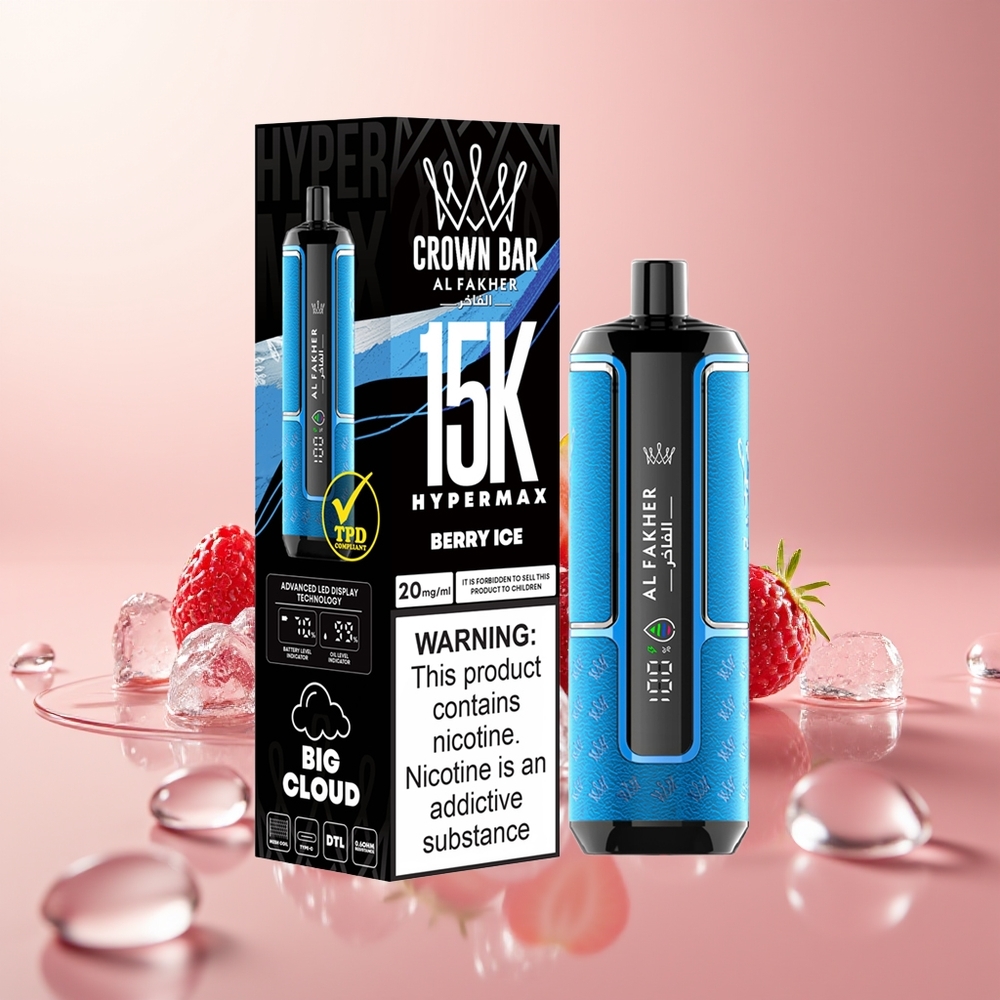 Berry Ice Al Fakher Crown Bar 15K Hypermax 600mAh Disposable Vape Kit