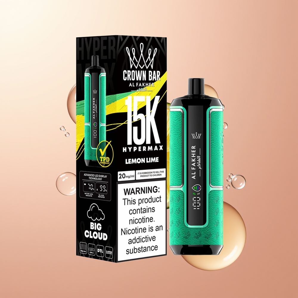 Lemon Lime Al Fakher Crown Bar 15K Hypermax 15K Hypermax