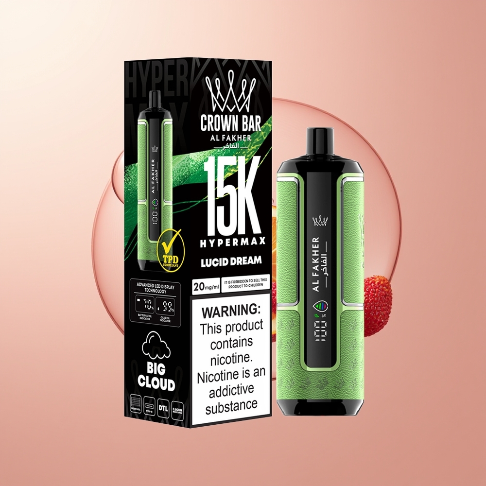 Lucid Dream Al Fakher Crown Bar 15K Hypermax DTL Disposable Vape Kit