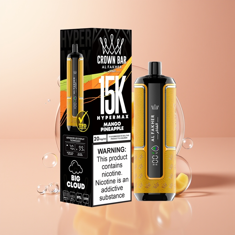 Mango Pineapple Al Fakher Crown Bar 15K Hypermax Lightweight