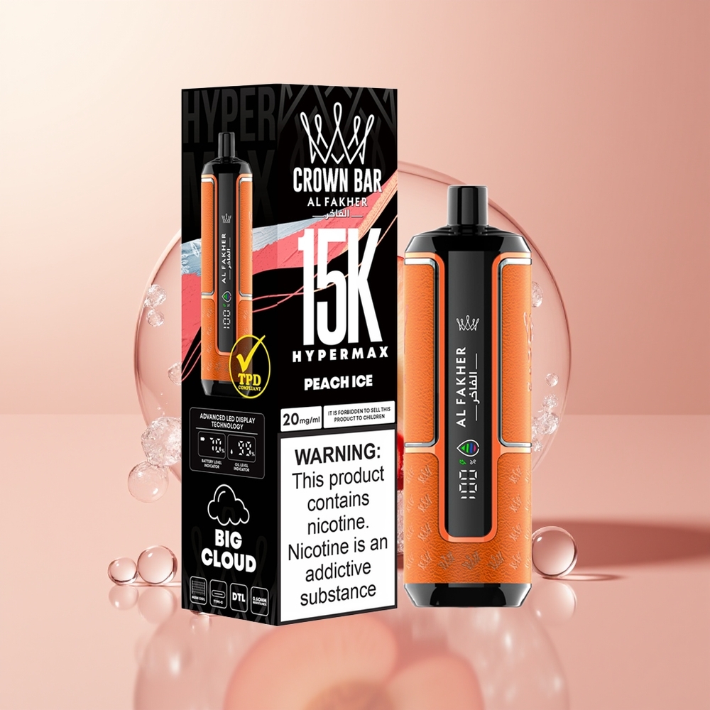 Peach Ice Al Fakher Crown Bar 15K Hypermax DTL 600mAh