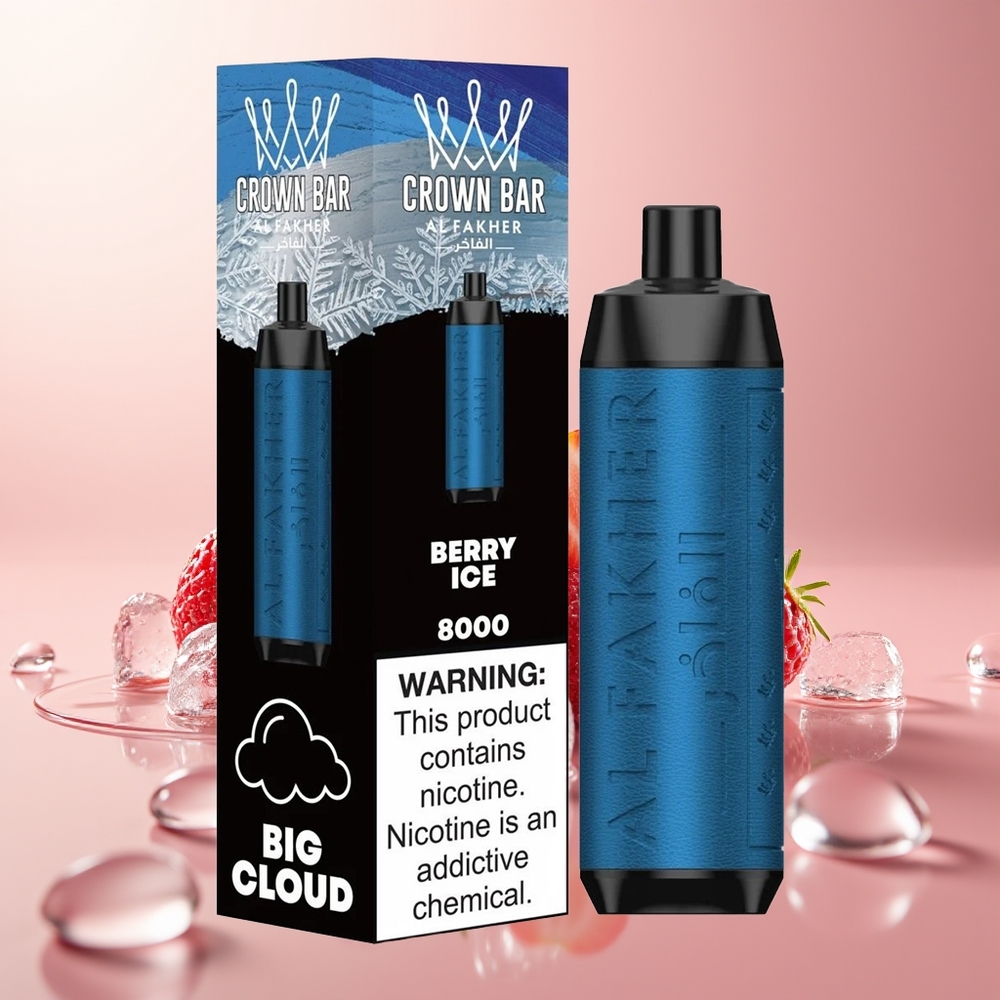 Berry Ice Al Fakher Crown Bar 8000 Puffs Crystal Disposable Vape
