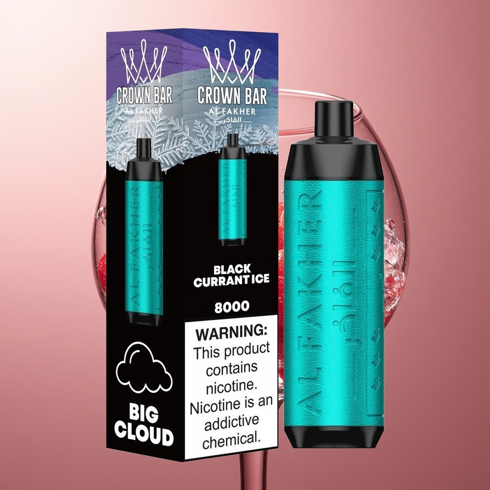 Black Currant Ice Al Fakher Crown 8000 Puffs Disposable Vape