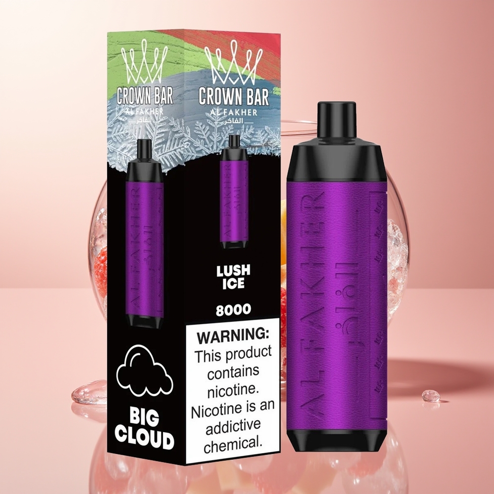 Ice Lush Al Fakher Crown Bar 8000 Puffs Crystal Disposable Vape