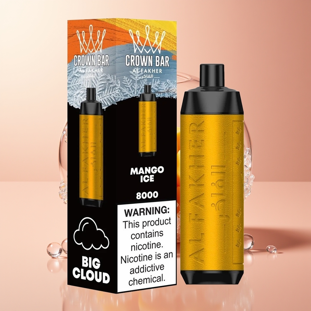 Mango Ice Al Fakher Crown Bar 8000 Puffs Crystal Disposable Vape