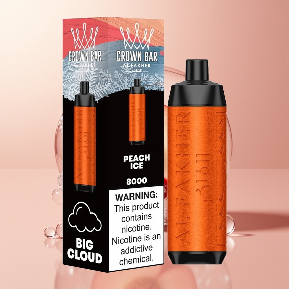 Peach Ice Al Fakher Crown 8000 Puffs Disposable Vape
