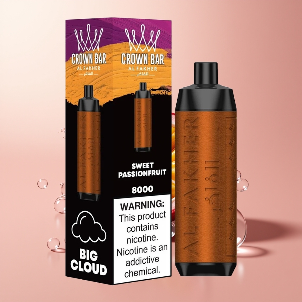 Sweet Passionfruit Al Fakher Crown 8000 Puffs Crystal Disposable Vape