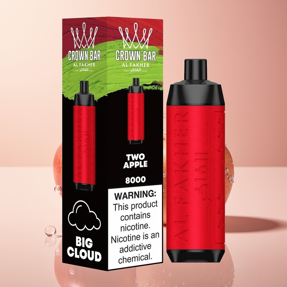 Two Apple Al Fakher Crown 8000 Puffs Crystal Disposable Vape