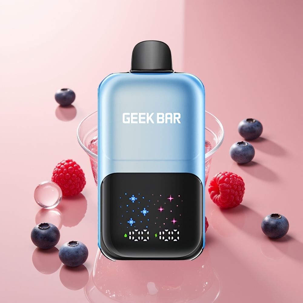 Blueberry Raspberry Ice GEEK BAR 2GO 50000 Puffs Dual Tanks Disposable Vape Pen