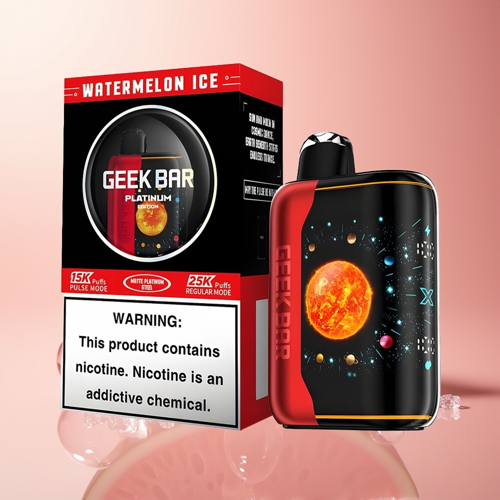 Watermelon Ice GEEK BAR Platinum Edition 25000 Puffs Dual Mesh Coil