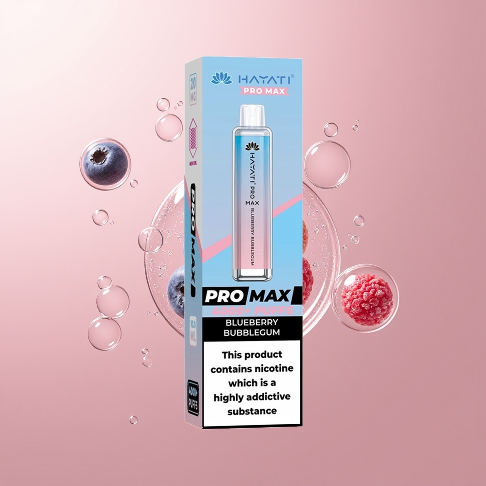 Blueberry Bubblegum Hayati Pro Max 4000 Puffs Rechargeable