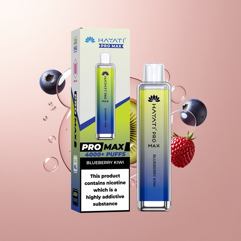 Blueberry Kiwi Hayati Pro Max 4000 Puffs Dual Coil