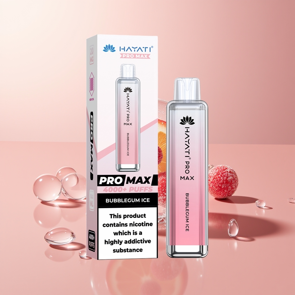 Bubblegum Ice Hayati Pro Max 4000 Puffs Disposable Vape Rechargeable