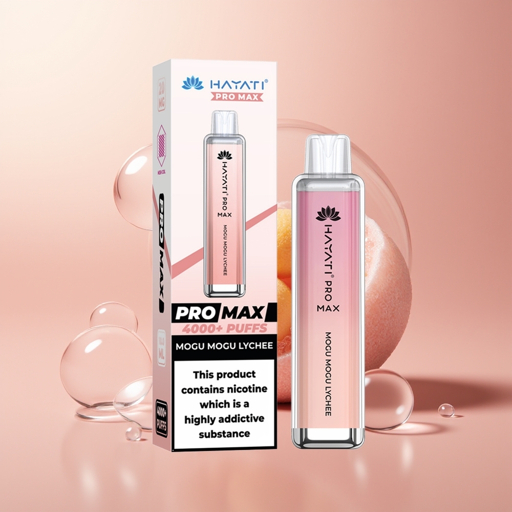 Lychee Hayati Pro Max 4000 Puffs Rechargeable Mogu Mogu