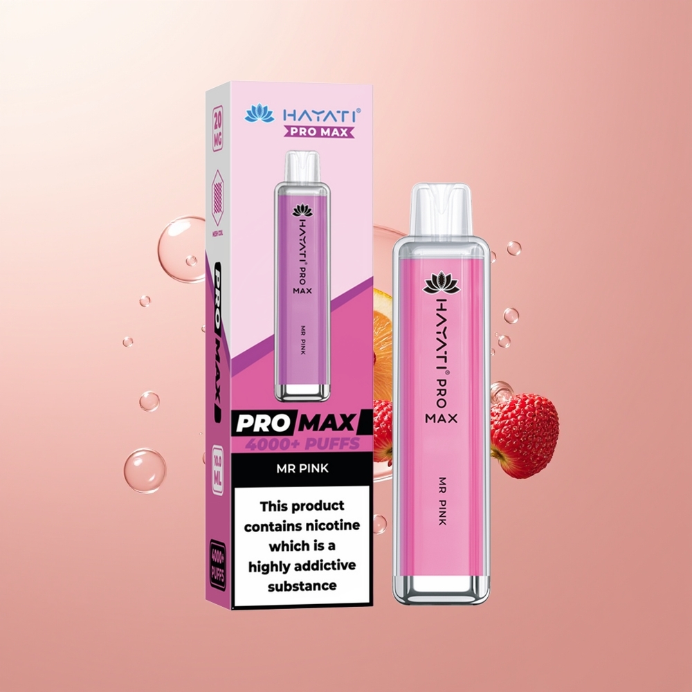 Pink Hayati Pro Max 4000 Puffs Rechargeable