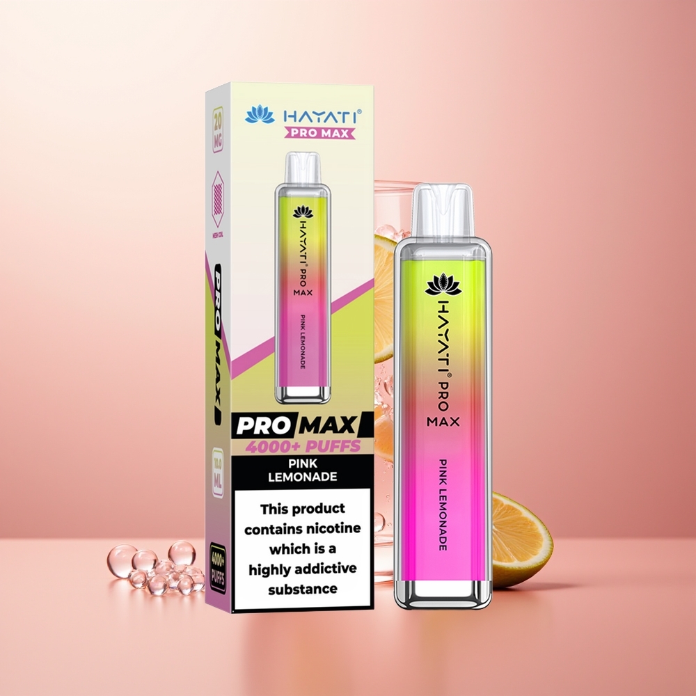 Pink Lemonade Hayati Pro Max 4000 Puffs Dual 1.1 Ohm Mesh Coil