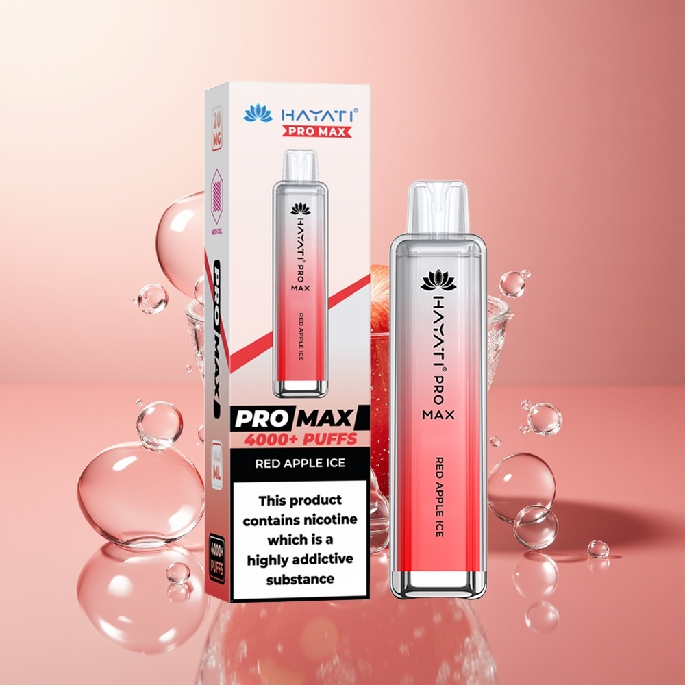 Red Apple Ice Hayati Pro Max 4000 Puffs Disposable Vape Rechargeable