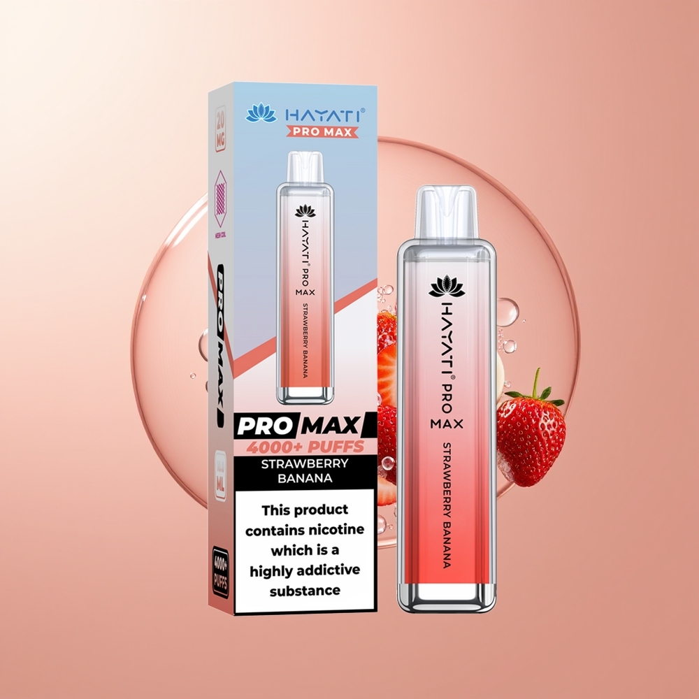 Strawberry Banana Hayati Pro Max 4000 Puffs Rechargeable
