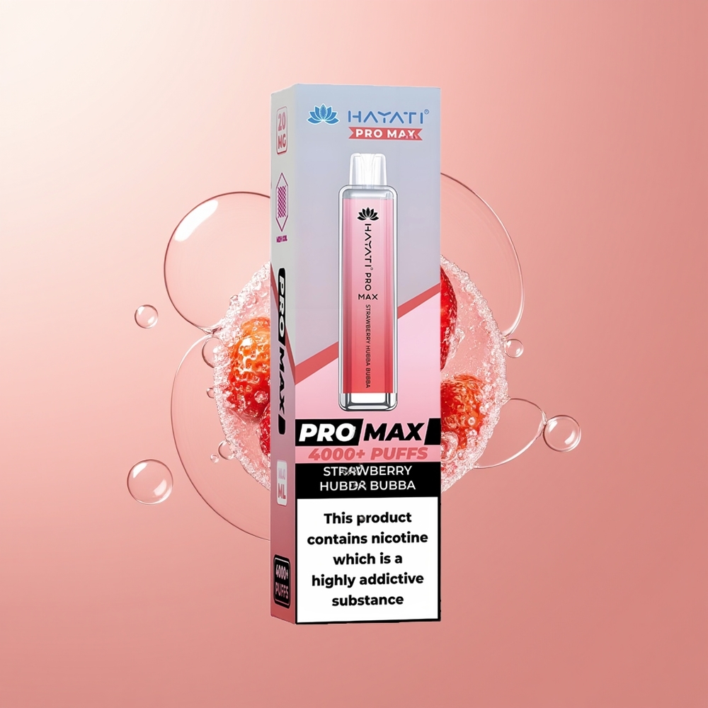 Strawberry Hubba Bubba Hayati Pro Max 4000 Puffs Rechargeable