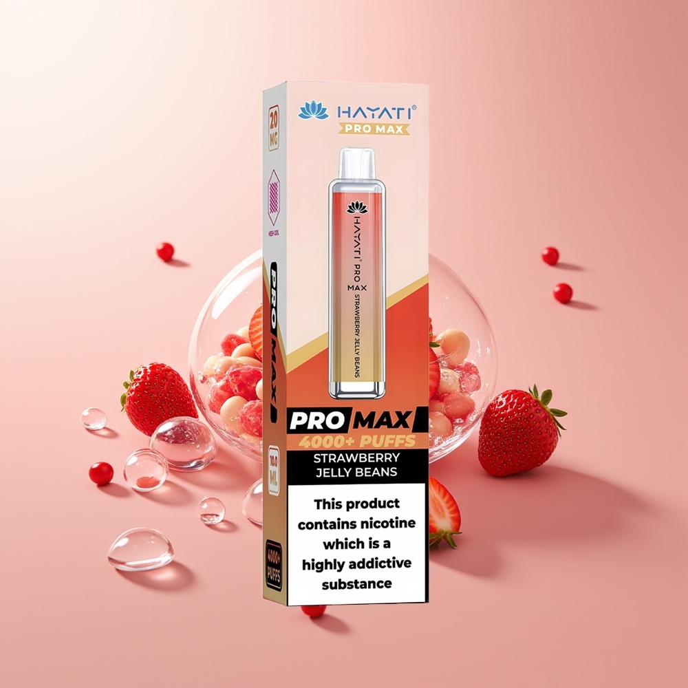 Strawberry Jelly Beans Hayati Pro Max 4000 Puffs Rechargeable