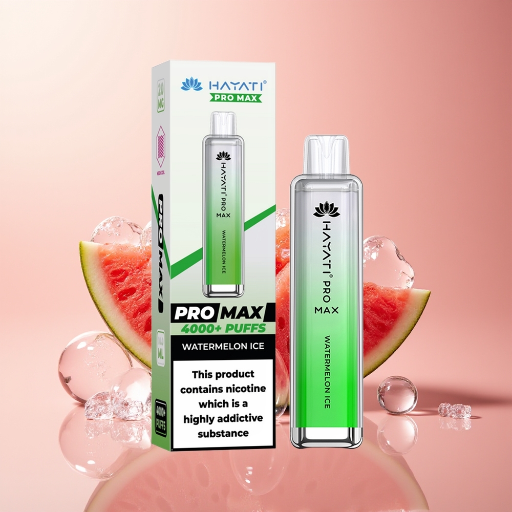 Watermelon Ice Hayati Pro Max 4000 Puffs LED Disposable Vape