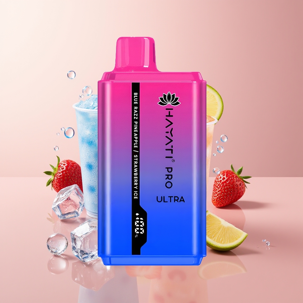 Blue Razz Pineapple Strawberry Ice Hayati Pro Ultra 15000 Puffs Disposable Vape