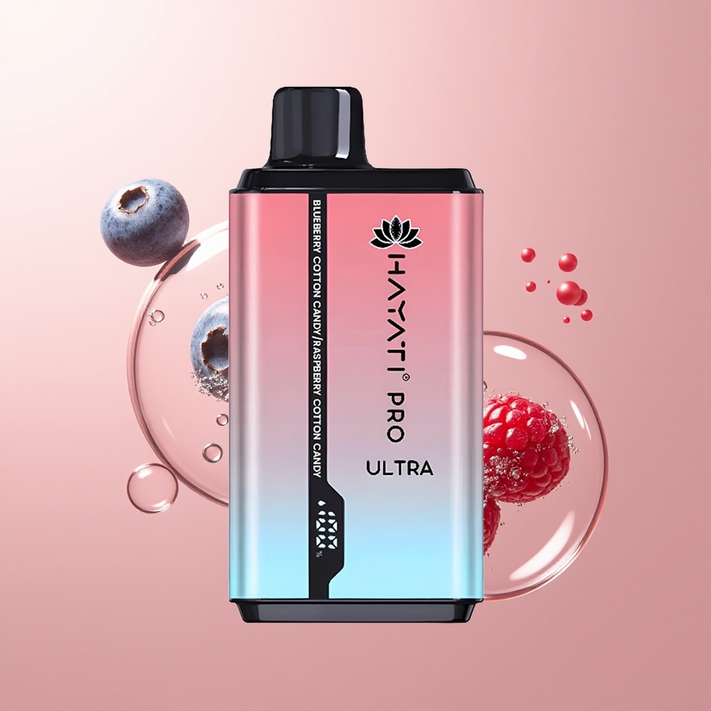 Blueberry Raspberry Cotton Candy Hayati Pro Ultra 15000 Puffs Disposable Vape