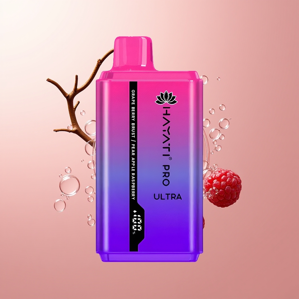 Grape Berry Burst Pear Apple Raspberry Hayati Pro Ultra 15000 Puffs Disposable Vape