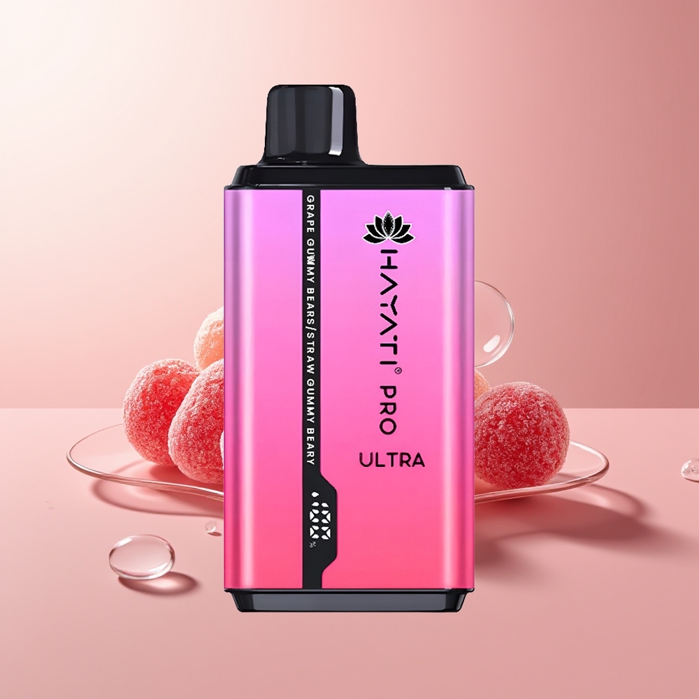 Grape Gummy Bear Strawberry Gummy Bear Hayati Pro Ultra 15000 Puffs