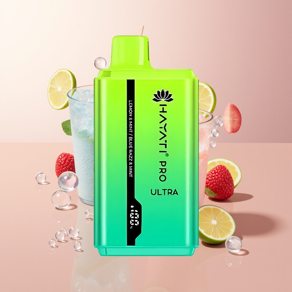 Lemon & Mint Blue Razz & Mint Hayati Pro Ultra 15000 Puffs Disposable Vape