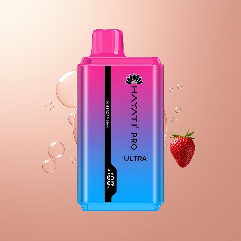 Strawberry Ice Hayati Pro Ultra 15000 Puffs H' Berg P' Man