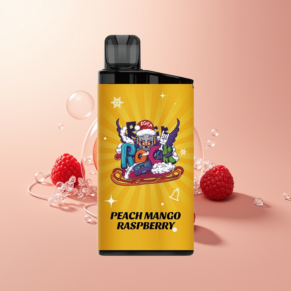 Peach Mango Raspberry IGET Bar 3500 Puffs 1400 mAh Disposable Vape