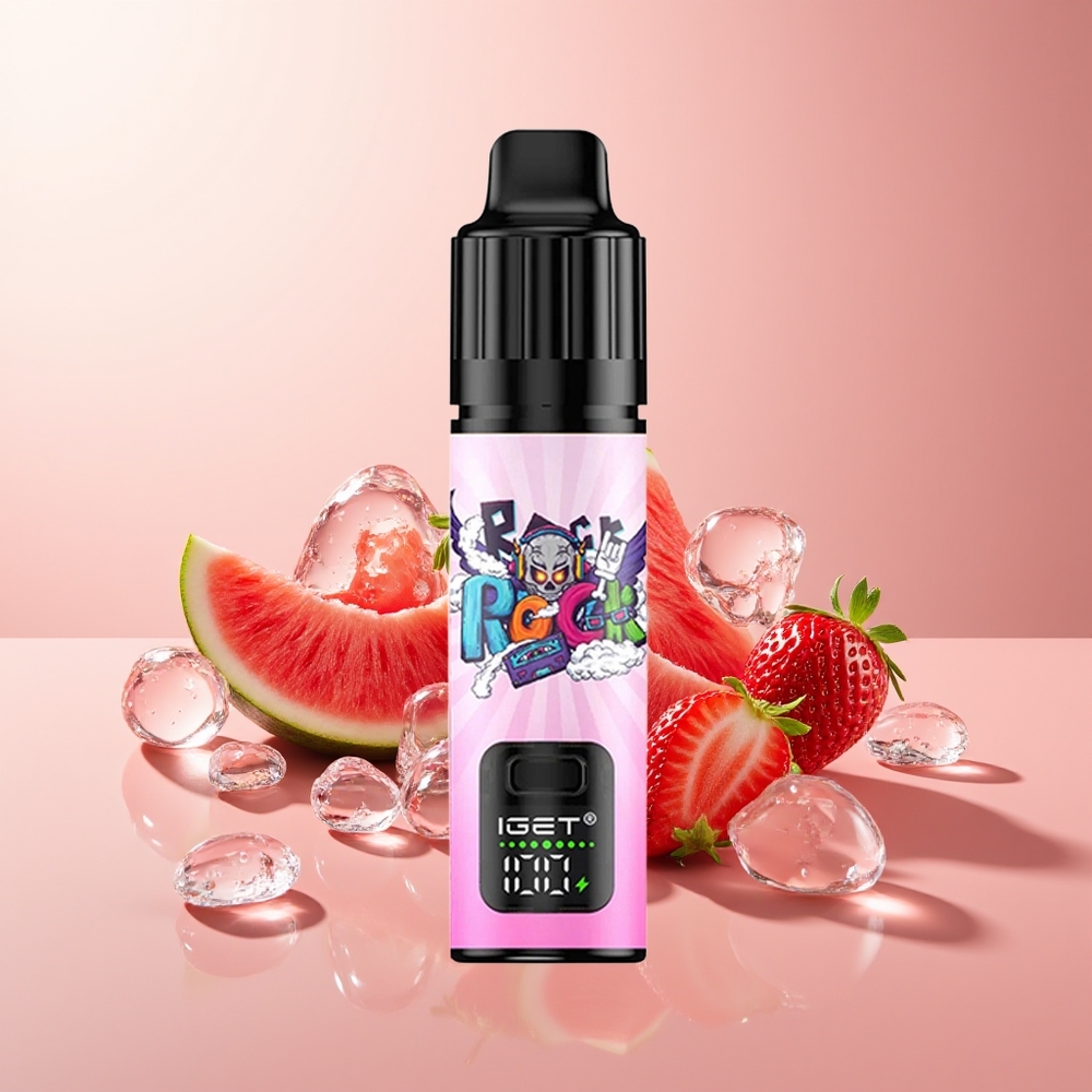 Strawberry Watermelon Ice IGET BAR PLUS S3 POD 10000 Puffs 950 mAh Rechargeable