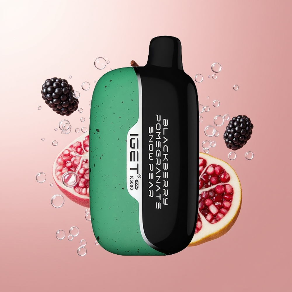 Blackberry Pomegranate Snow Pear IGET Moon K5000 5000 Puffs Disposable Vape PC
